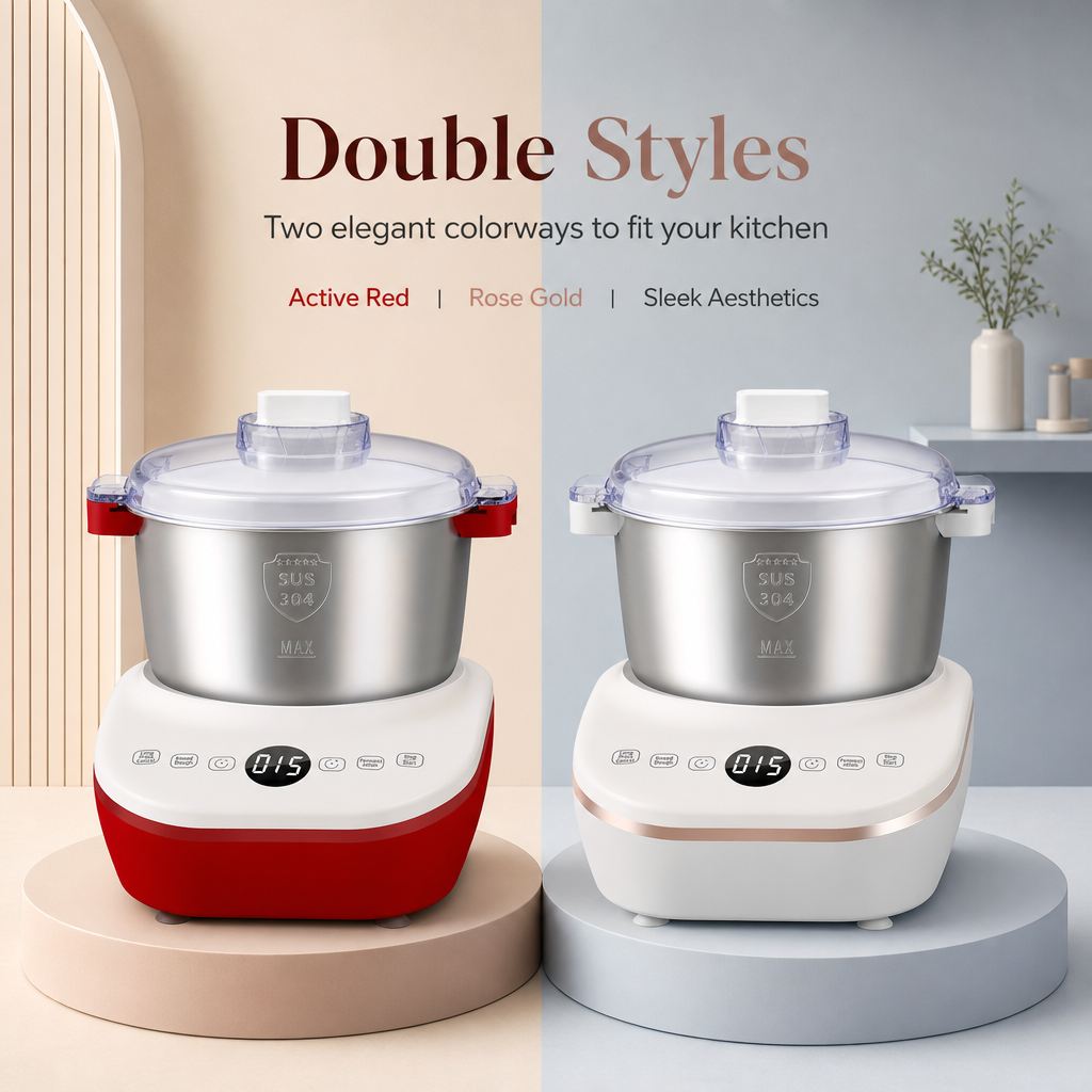 Automatic Dough Maker Machine, 15‑Min Fast Knead Dough Mixer with Fermentation Function, 304 Stainless Steel Bowl Electric Dough Kneader for Bread, Buns & Pizza