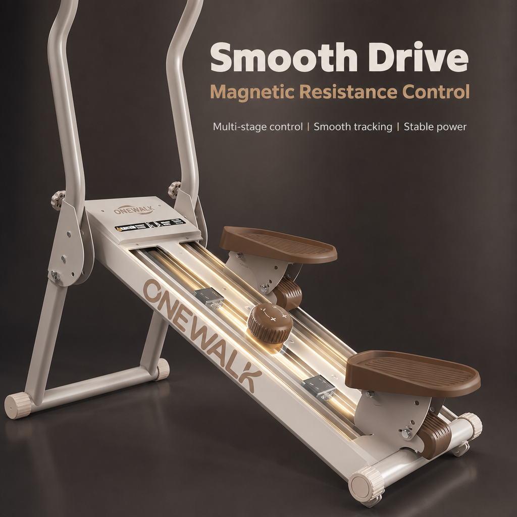Foldable Magnetic Climber Stepper Machine, Ultra‑Quiet Full‑Body Home Stair Climber with LCD Monitor, Space‑Saving Cardio Exercise Equipment for Home & Office