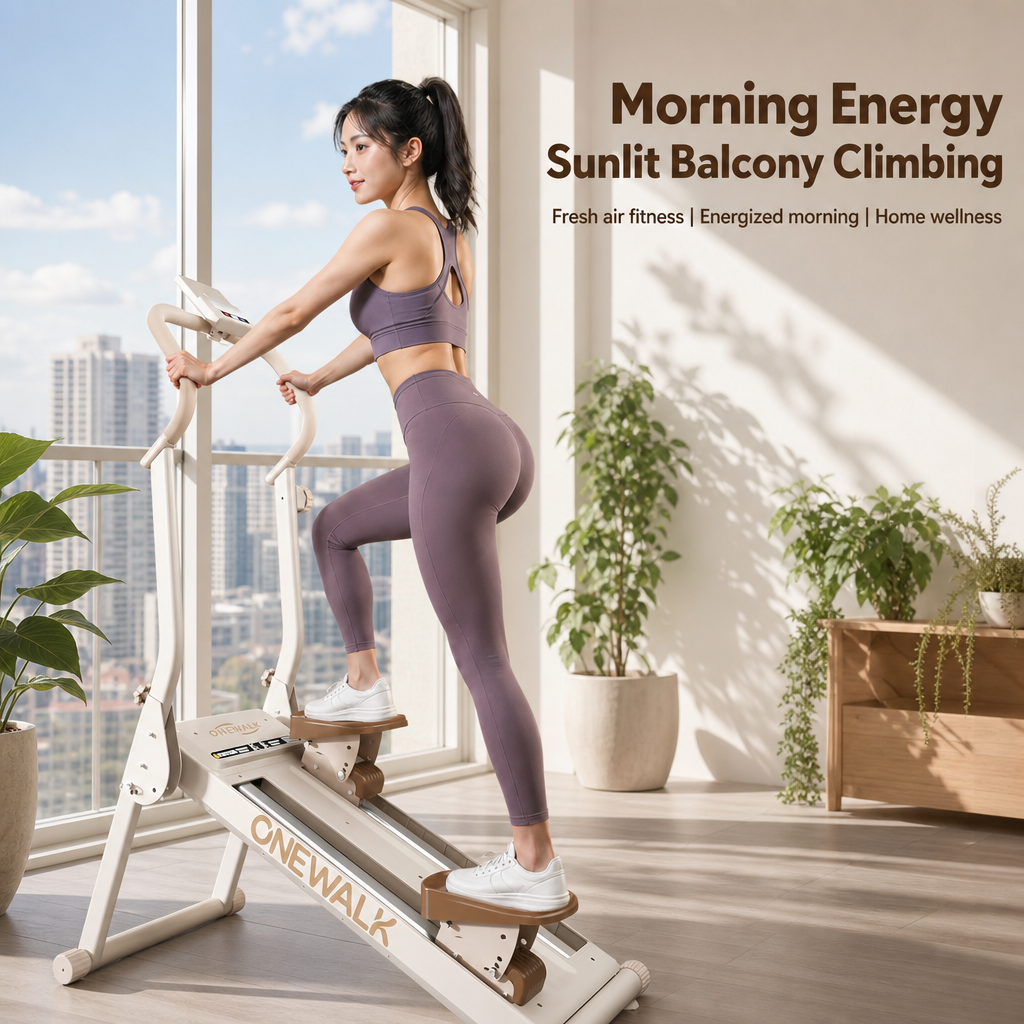 Foldable Magnetic Climber Stepper Machine, Ultra‑Quiet Full‑Body Home Stair Climber with LCD Monitor, Space‑Saving Cardio Exercise Equipment for Home & Office