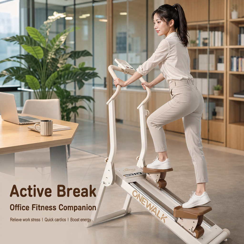 Foldable Magnetic Climber Stepper Machine, Ultra‑Quiet Full‑Body Home Stair Climber with LCD Monitor, Space‑Saving Cardio Exercise Equipment for Home & Office