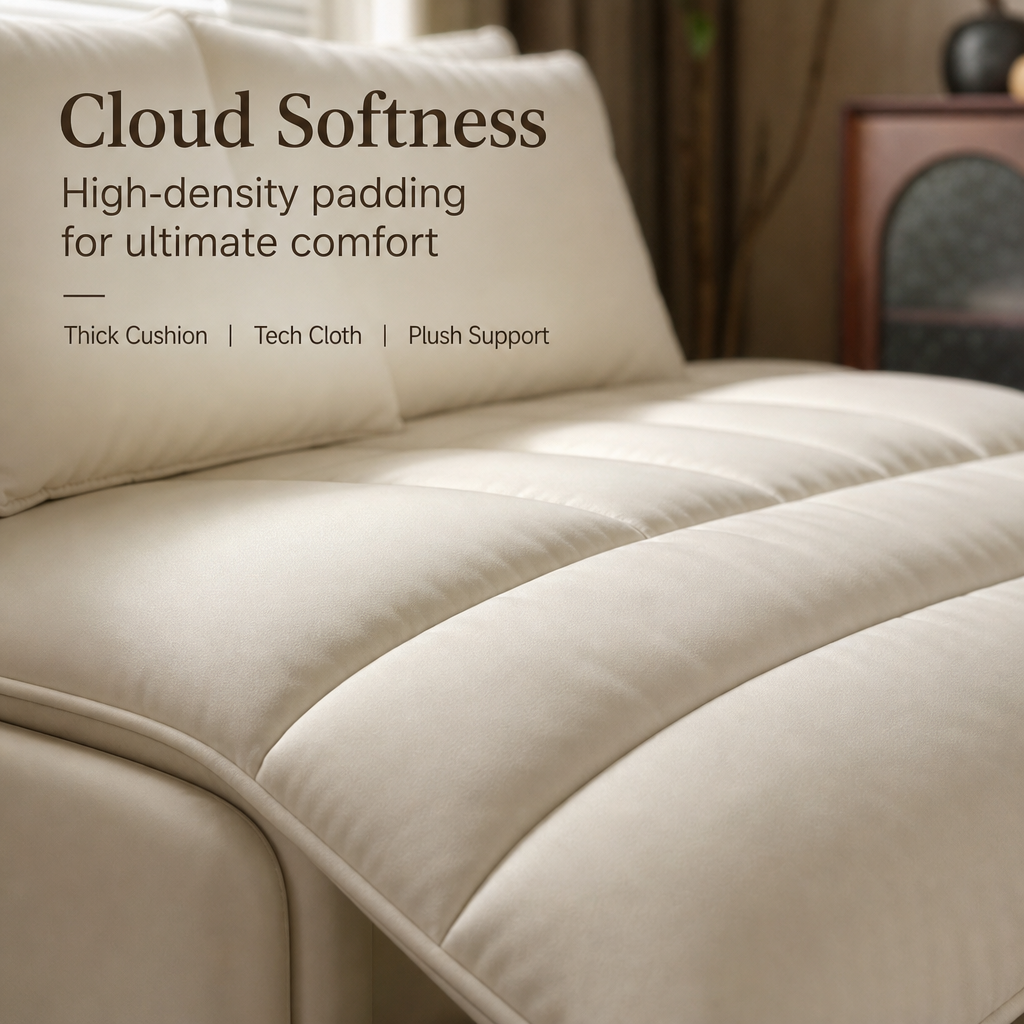 3‑in‑1 Convertible Folding Sofa Bed, Multi‑Mode Sleeper Couch with Silent Moving Wheels & Side Storage Pockets, High‑Density Padded Sofa Bed for Living Room Apartment Guest Room