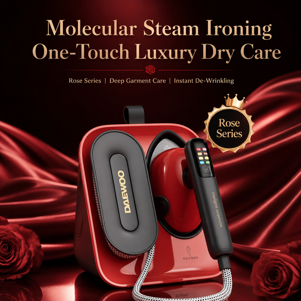 Rose Series Handheld Steam Iron, Molecular Spray Garment Steamer with Storage Base for Home Travel