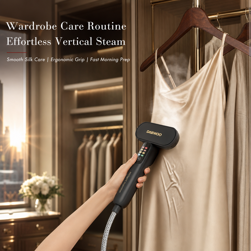 Rose Series Handheld Steam Iron, Molecular Spray Garment Steamer with Storage Base for Home Travel