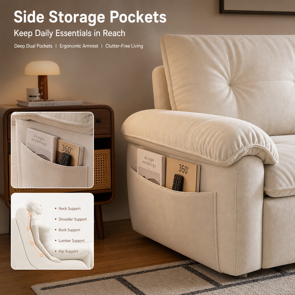 Cloud Nest Pull‑Out Sofa Bed, 3‑in‑1 Convertible Couch with Cat‑Scratch Removable Washable Fabric