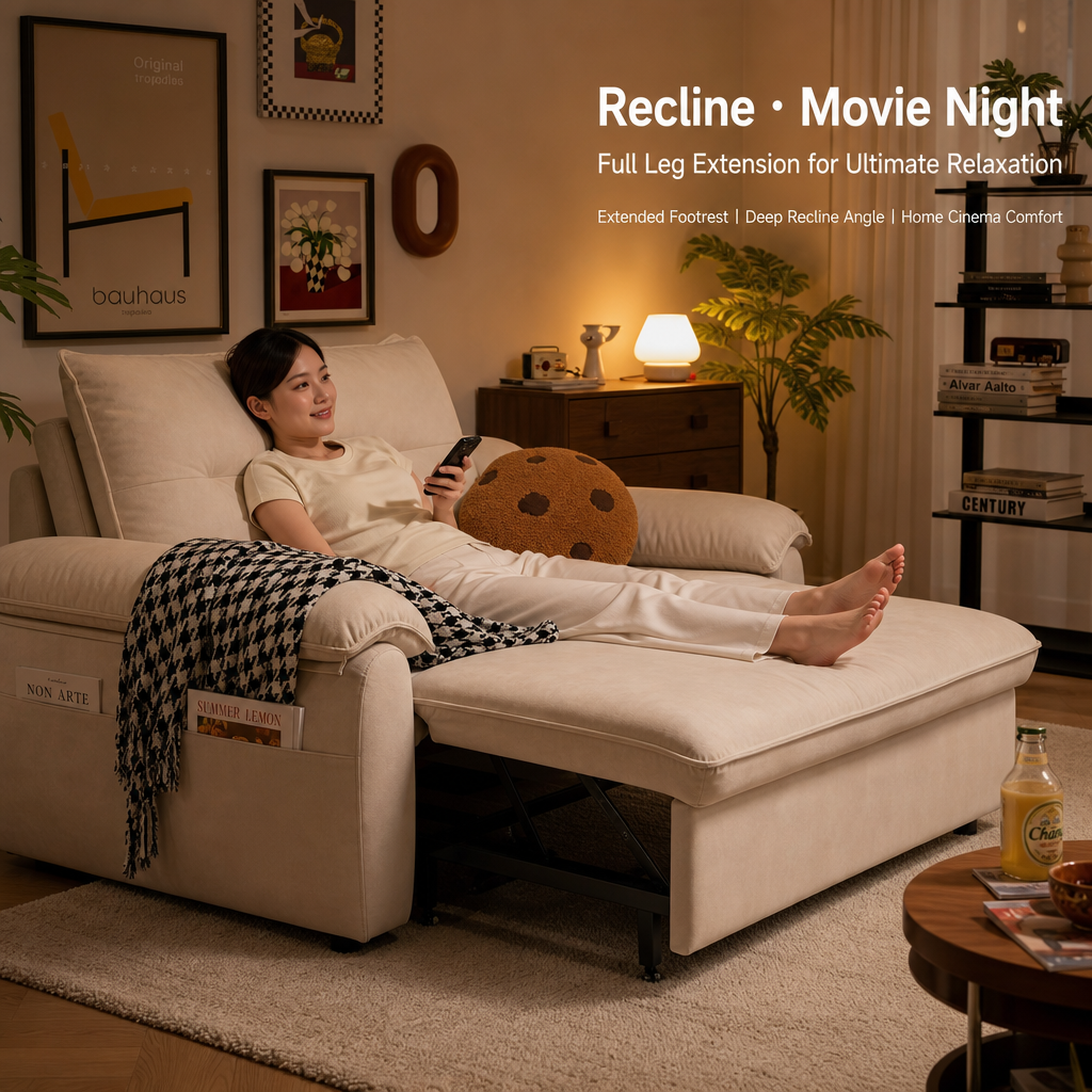 Cloud Nest Pull‑Out Sofa Bed, 3‑in‑1 Convertible Couch with Cat‑Scratch Removable Washable Fabric